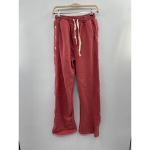 NWT Mnml Side Snap Fleece Pants Men's XS Rust Pull-On Drawstring Stretch Preppy